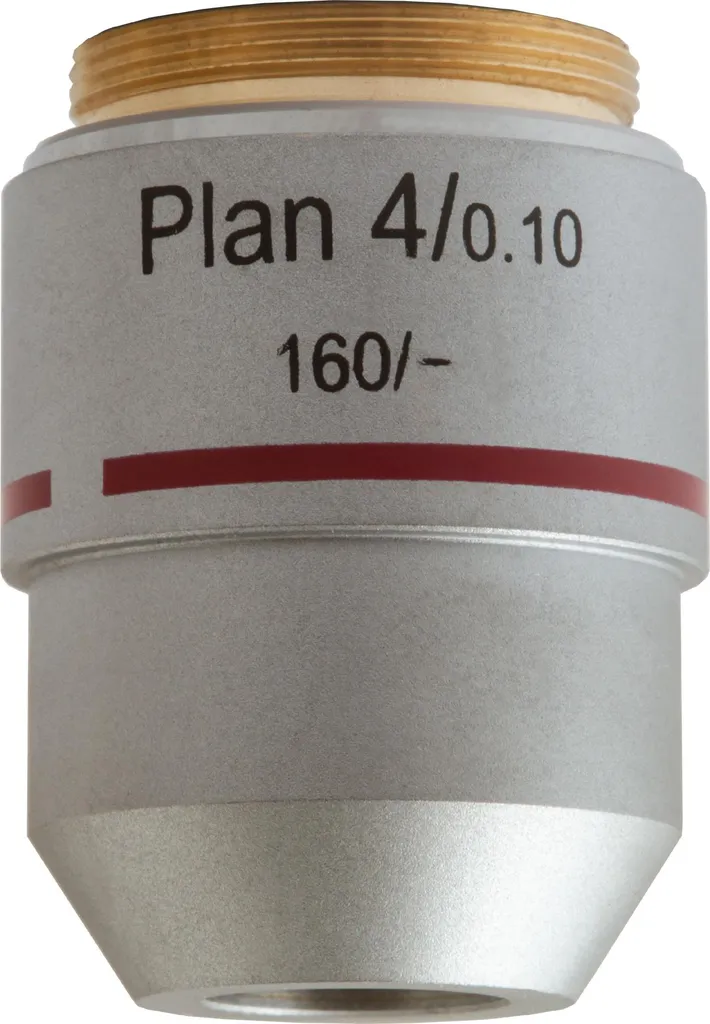 Lentille plan achromatique MED 4x Levenhuk 76068 à haute résolution
