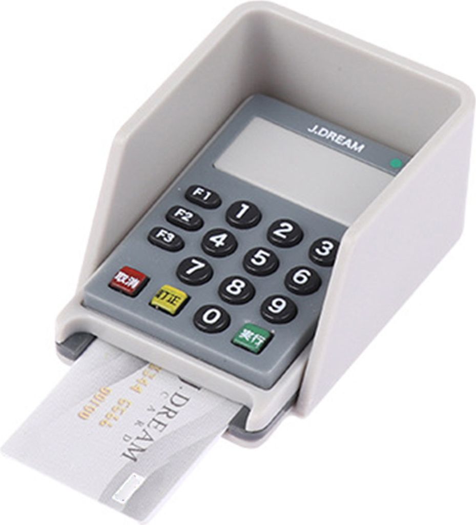 1:12 Dollhouse Ornament Realistische Mini -Kreditkartenmaschine Exquisite Details Scanner für Dollhouse Dekoration-Weiß A