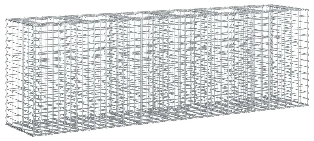 vidaXL Gabions pour jardinière surélevée 2 pcs Argent 250x50x80 cm