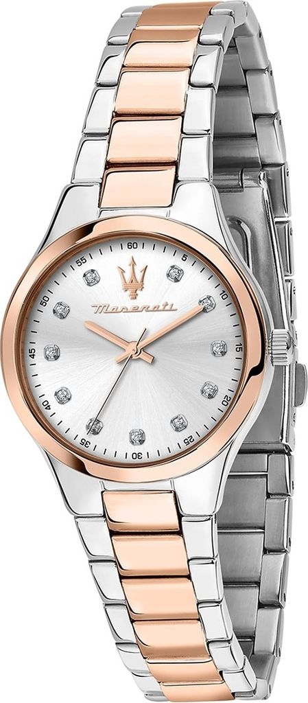Maserati Edelstahl Armband-Uhr Analog Attrazione Damen silber rosegold D2UMAR8853151502