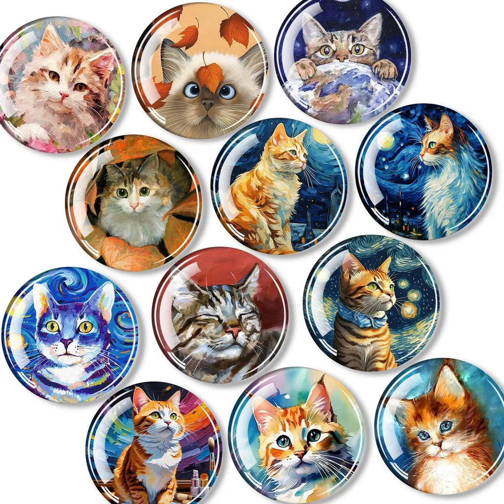 Aimants frigo motif chat pour organiser vos listes de courses et photos