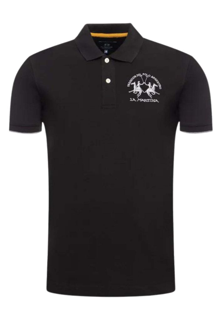 LA MARTINA Eleganz Polo Schwarz Regular Fit : Größe - L Größe: L