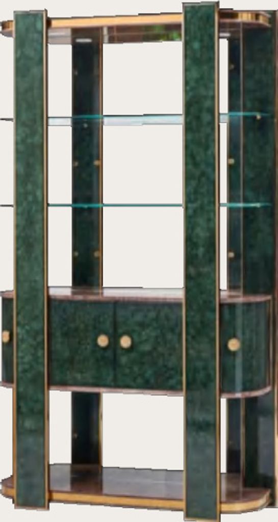 Designer Vitrine Holz Schrank Schränke Wohnzimmer Regale Büro Regale Glasschrank