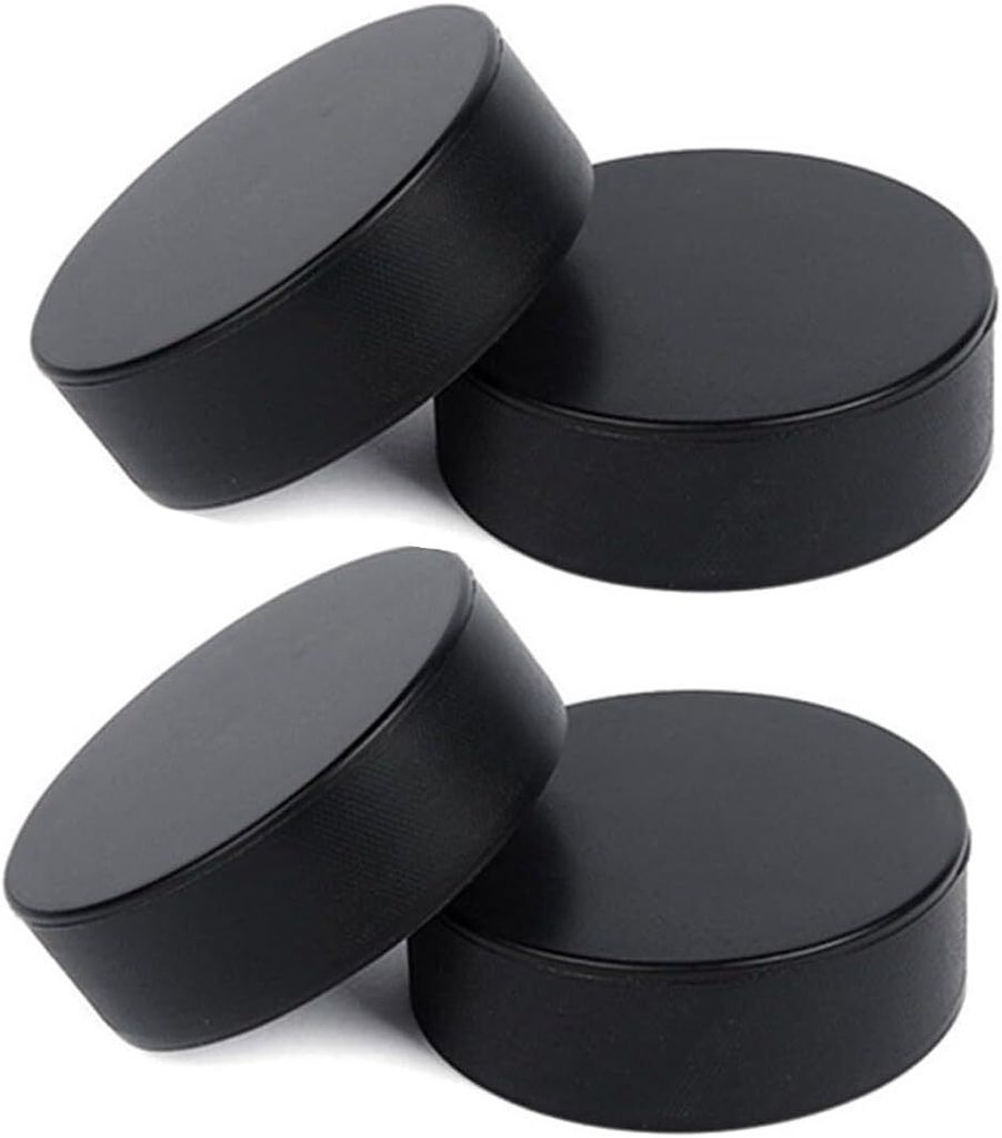 Hockey-Pucks, 4 Stück Hockey-Pucks, Großpackung, Durchmesser 3 Zoll, Dicke 1 Zoll, Hockey zum Üben und klassischen Training, leichtes Hockeyzube...