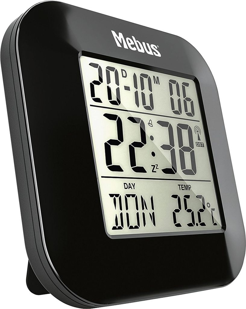 MEBUS MEB Funkwecker digital schwarz 411513 4017805515109 Produktbild 