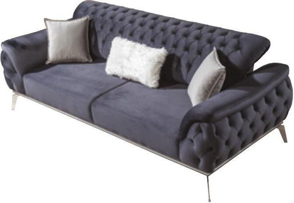 Sofa 3 Sitzer Wohnzimmer Luxus Design Chesterfield Italienischer Stil Möbel