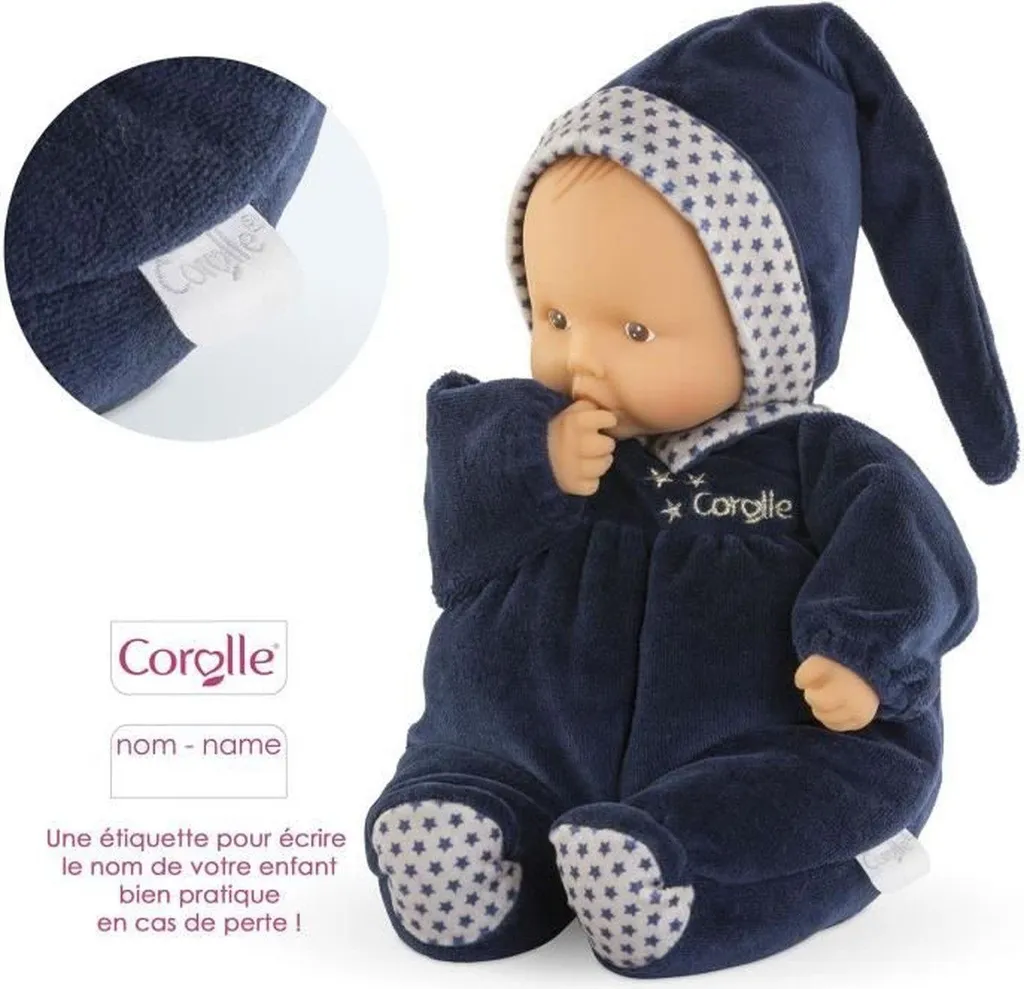 Doudou Corolle Babipouce Bleu 28cm - Solution Apaisante pour Bébé Agité - 5