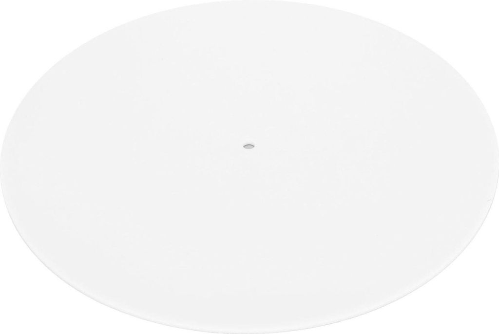 Plattenspielermatte, reduziert statisches Staubgeräusch, Ersatz-Acryl-Plattenteller-Slipmat für 12-Zoll-Plattenspieler, leuchtendes Weiß