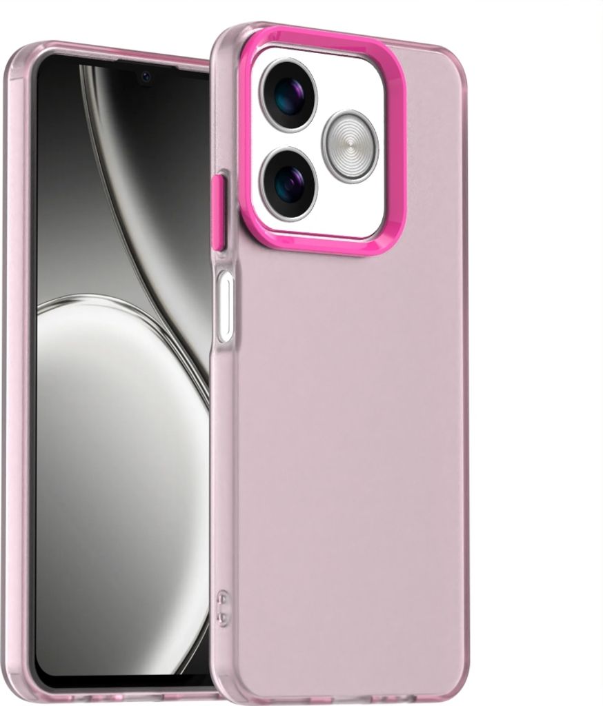 Handyhülle für Realme C61 Schlank Durchscheinend Matt Stoßfest Schutzhülle Rot