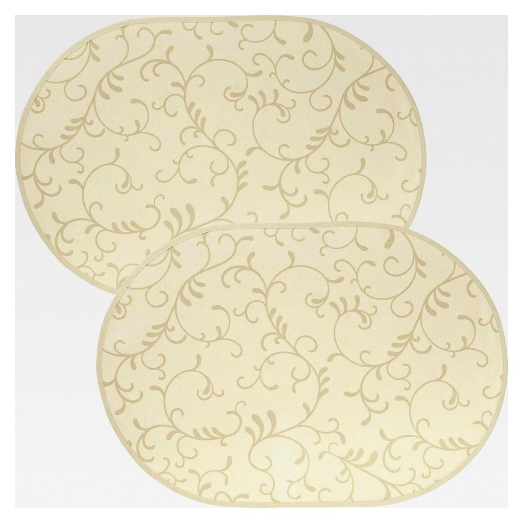 Tischset Essen 2er-Pack abwaschbar oval 35x50 cm