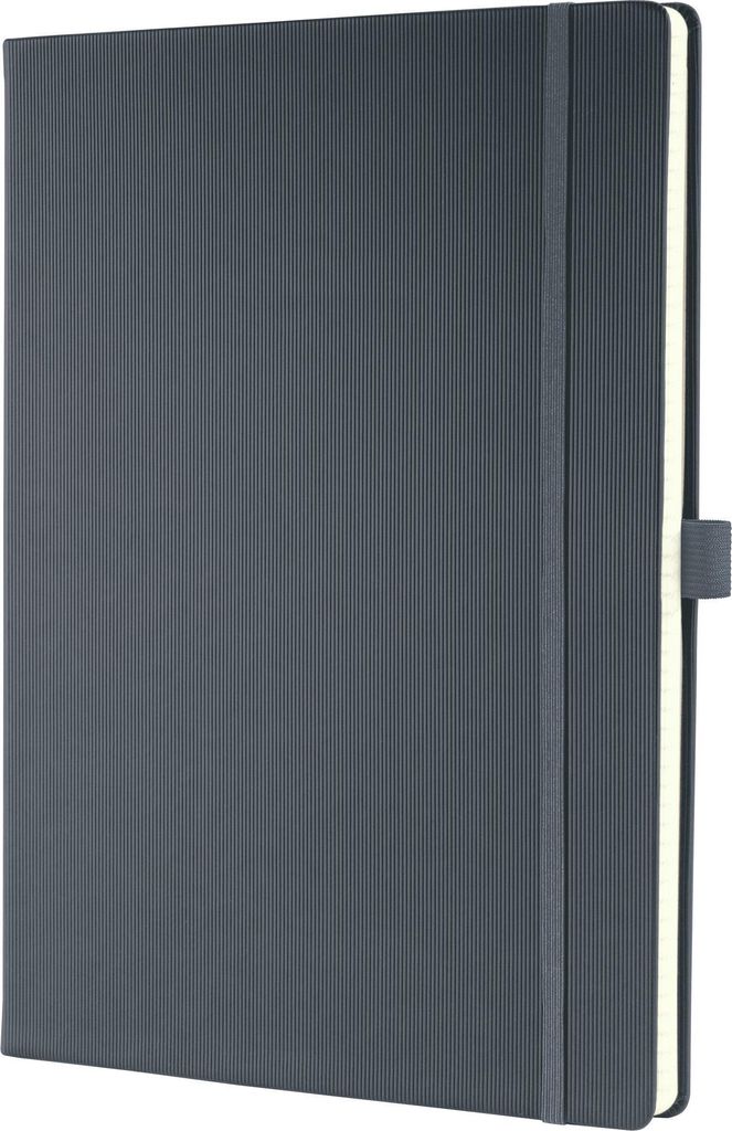 SIGEL CO649 Notizbuch Conceptum, Hardcover, ca. A4, liniert, dunkelgrau, 194 S.