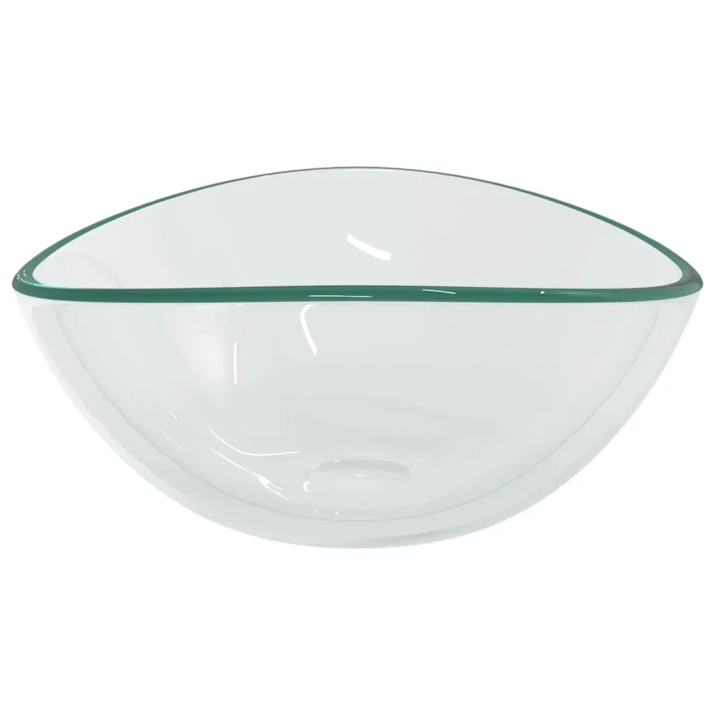 Lavandino Appoggio Vetro Temperato 54x35 cm Trasparente vidaXL - 12