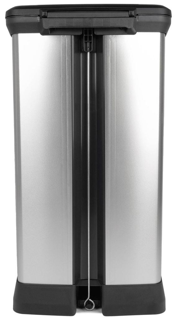 Odpadkový koš DECO BIN Duo 23L+23L, stříbrný Obrázek produktu 