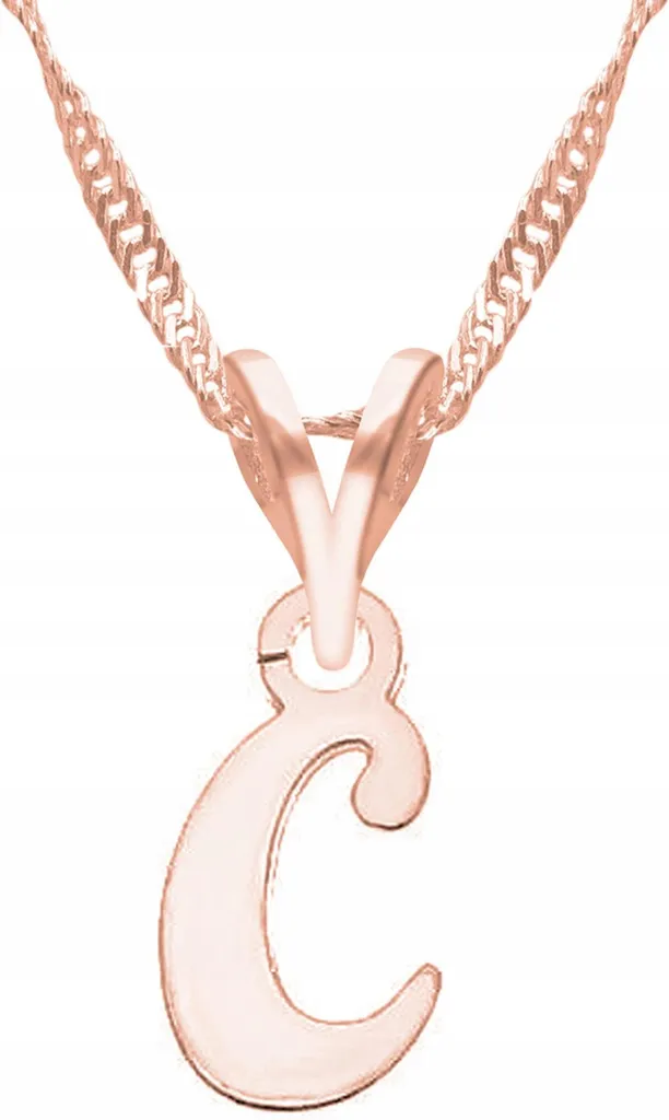 Ideale Regalo: Collana Argento 925 Lettera C Oro | Confezione Inclusa