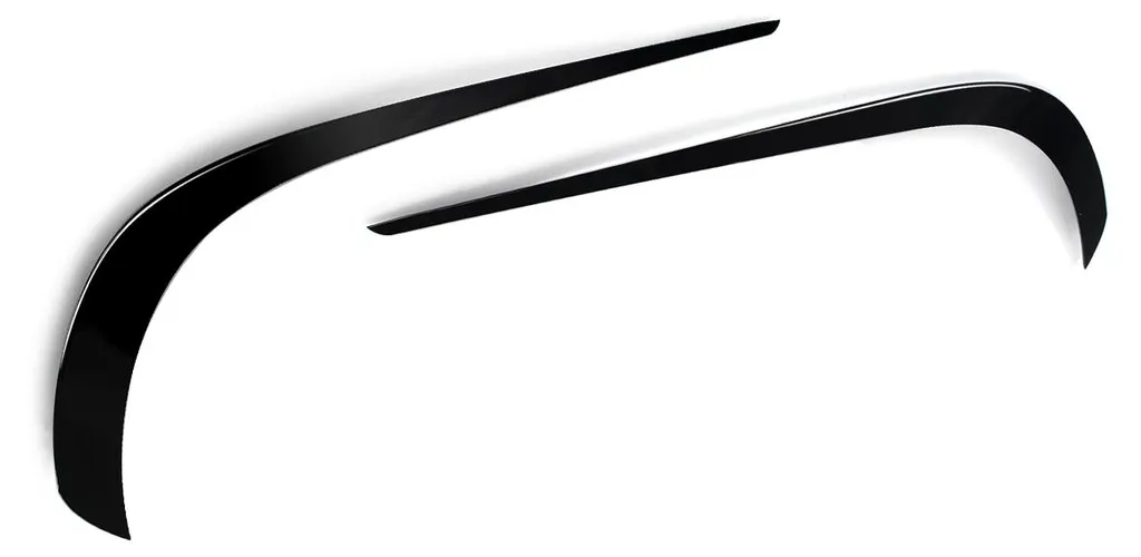 Habillage de sourcils pour phares Mercedes Classe E en plastique noir