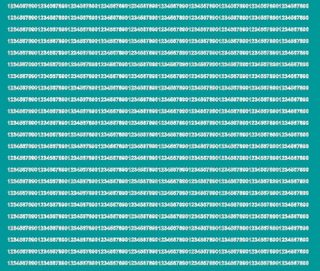 Selbstklebende 3 mm Ziffernaufkleber, türkis glänzend