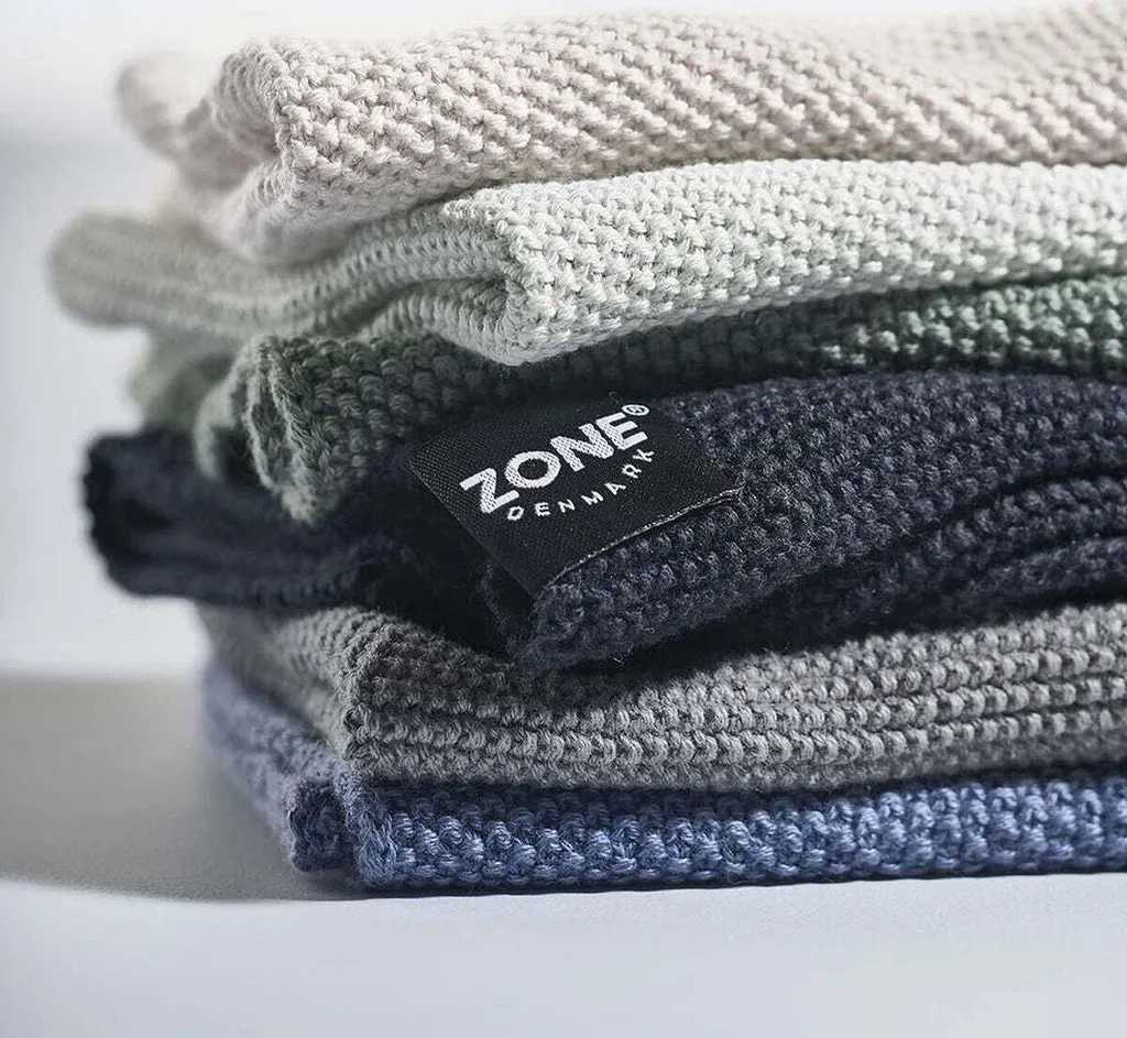 Zone Denmark Set 3 Panni Multiuso Antracite 27x27 Cotone Morbido - 2