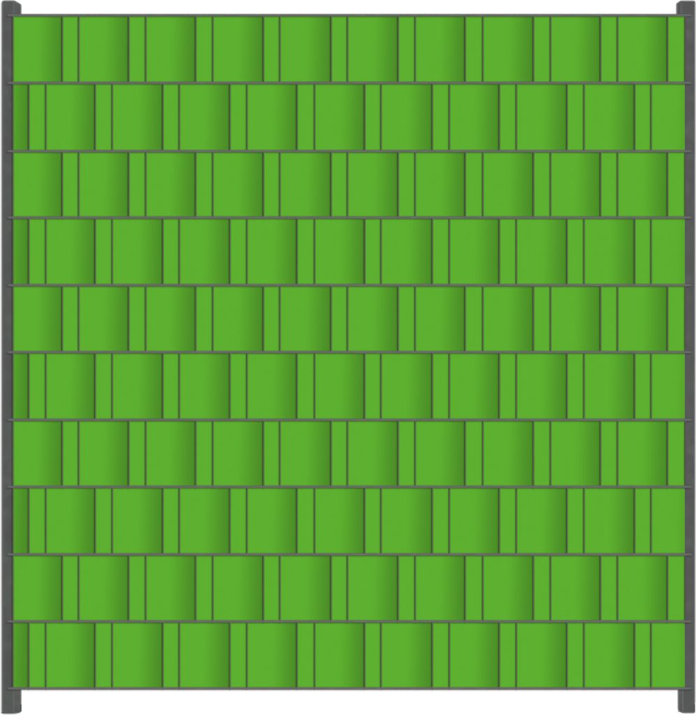 Wallario Zaunsichtschutz mit Motiv Maigrün für Ein- und Doppelstabmatten Zäune in der Größe 200 x 200 cm