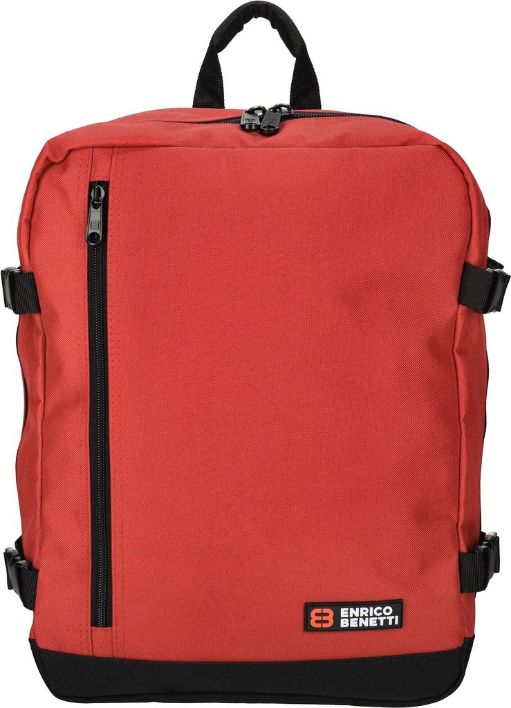 Christian Wippermann Damen Herren Laptop Rucksack City Bag Plane Tasche Bag Bordgepäck Rot