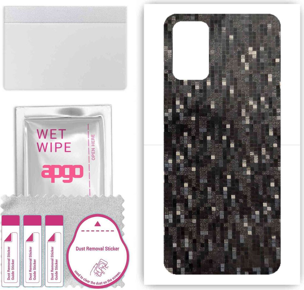 apgo Rückseite Schutzfolie, Skin, kompatibel mit Samsung Galaxy A03S, Hinten Displayschutzfolie aus Vinylfolie, kratzfest, einfache Montage - Carb...