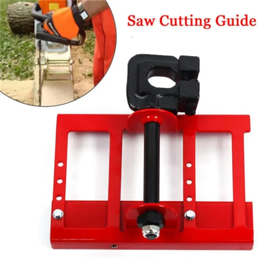 Guide de tronçonneuse pour mini scierie bois portable en acier rouge