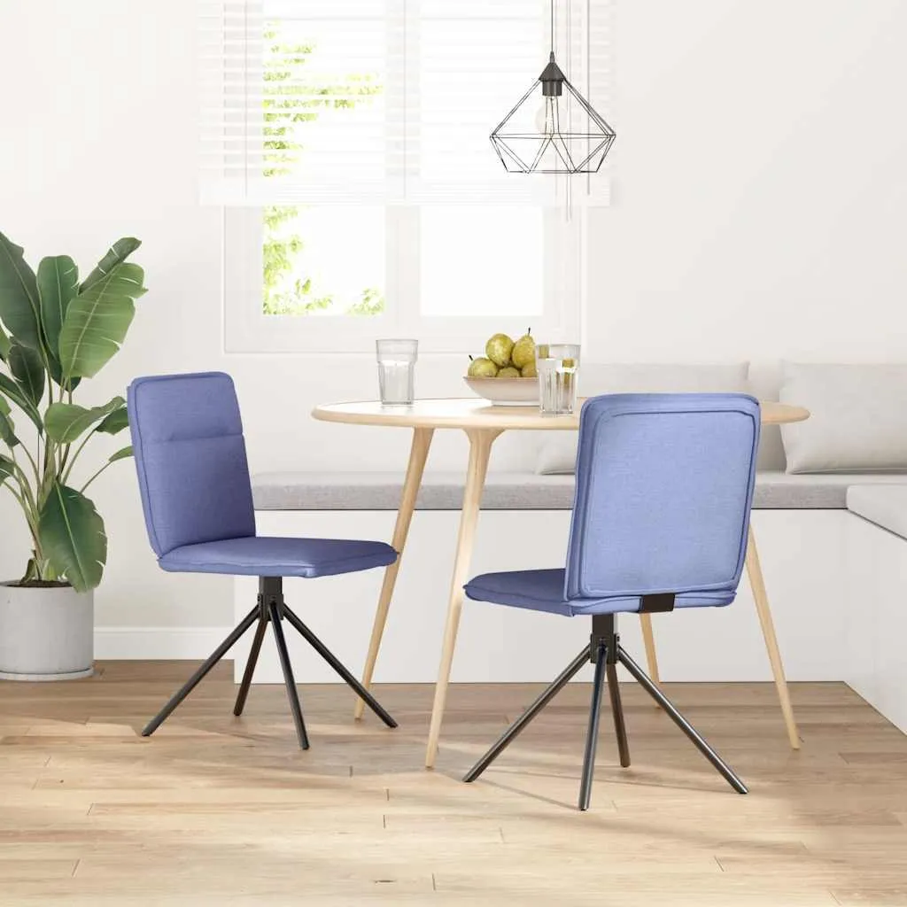 SYFAX™ Sedie da Pranzo 2 pz Blu Jeans in Tessuto - Coppia di Design