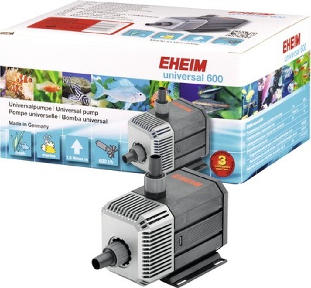 Universal-Pumpe EHEIM 600 3-adriger Schukostecker mit 1,7 m Kabel 10 W