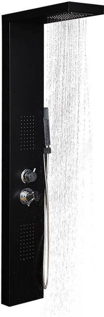 Duschpaneel Cascata black Produktbild 