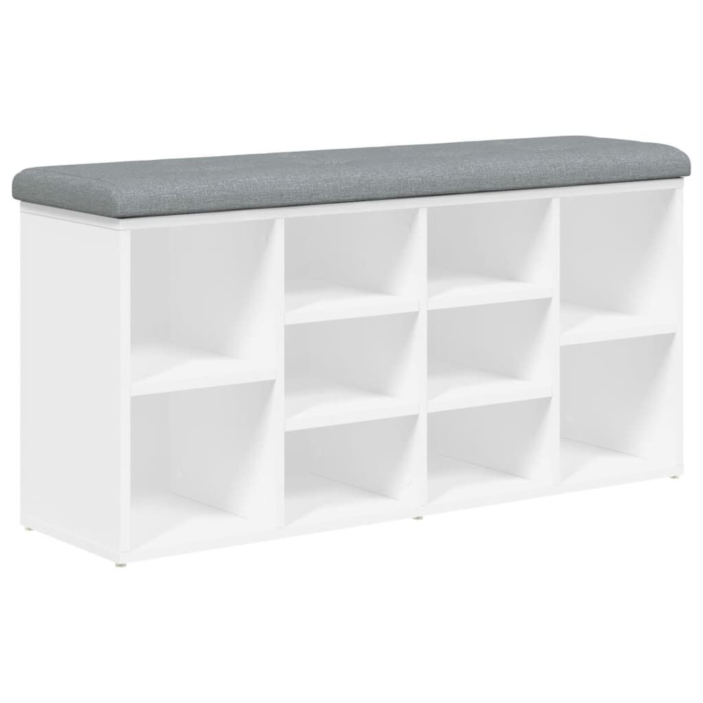 vidaXL Lavica na topánky, biela, 102 x 32 x 50 cm, Obrázok produktu 