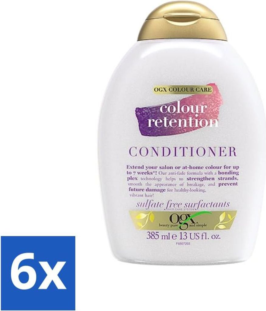 OGX Farberhaltungs-Conditioner für coloriertes Haar, 385 ml - Vorteilspack - 6 Stücke