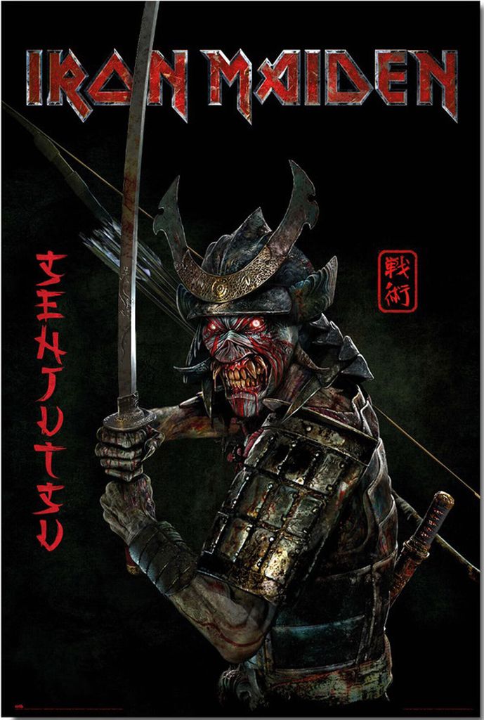 Iron Maiden Senjutsu Poster, hochwertiger Kunstdruck, offiziell lizenziert, 61x91,5 cm