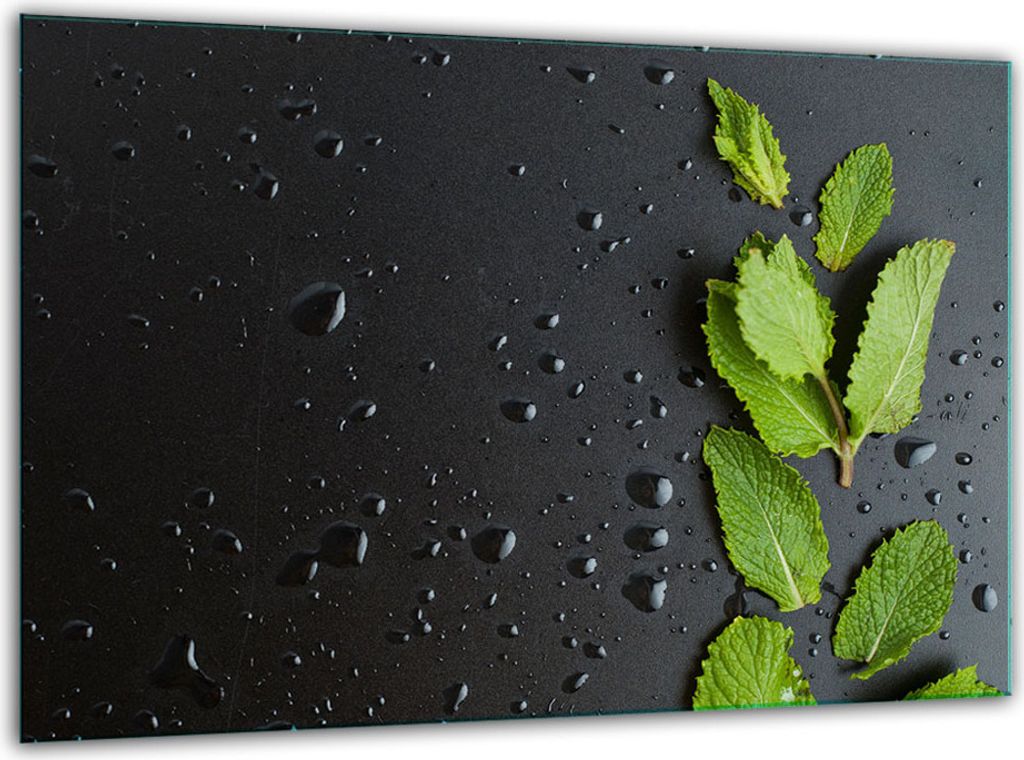 Glas Herdabdeckplatten Schneidebrett Universal 30x22cm Minze