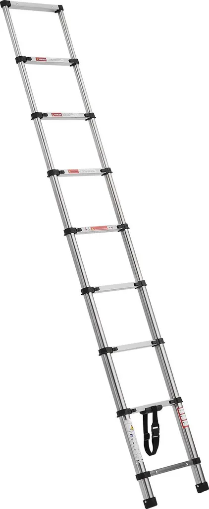 Échelle pliante extensible inox 2.54m compacte pour maison et loft