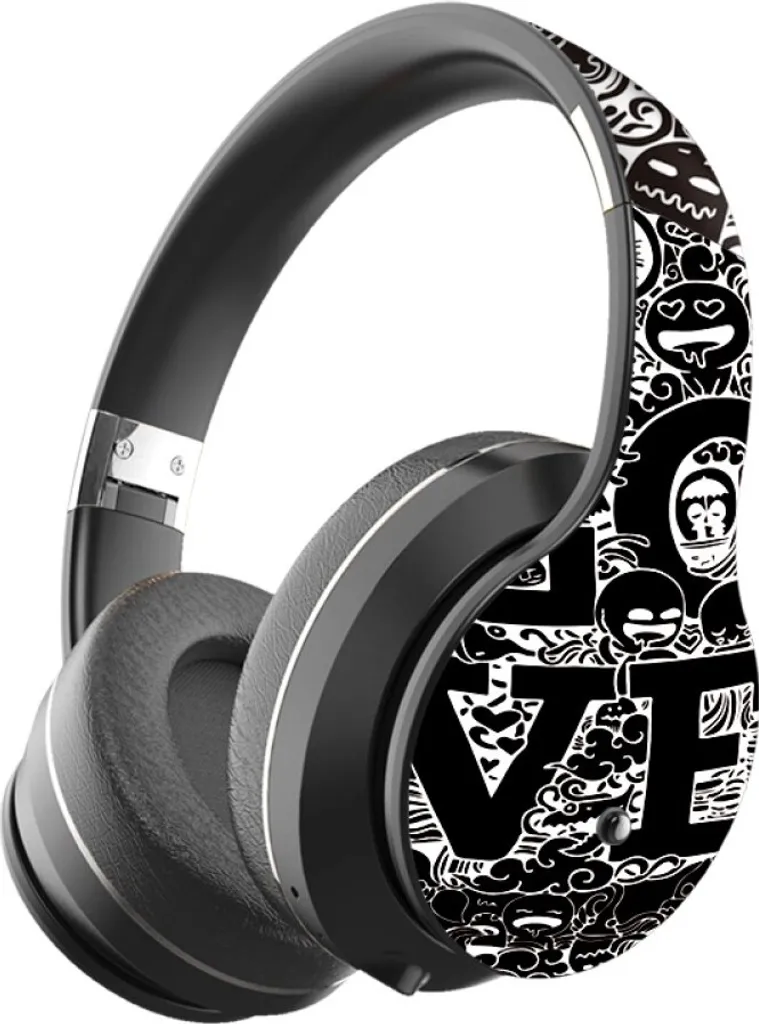 Cuffie Bluetooth Pieghevoli Graffiti - Wireless Headset per Viaggi e Tempo Libero