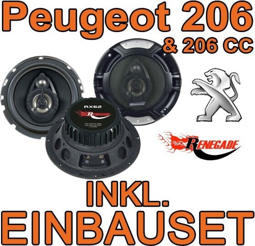 Renegade RX62 - 16,5cm Koax-System für Peugeot 206 - Produktbild 