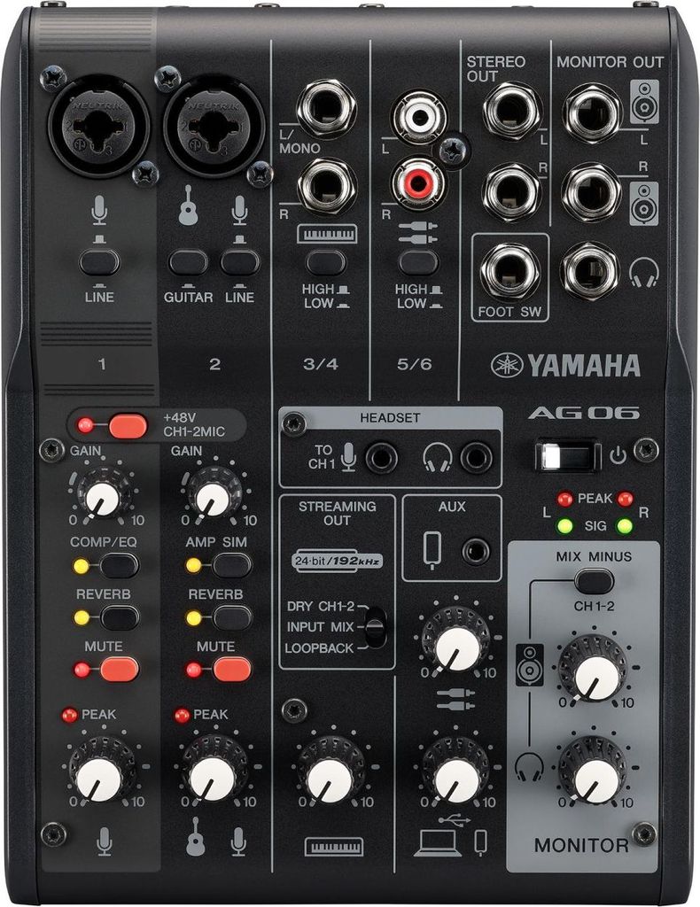 Yamaha AG06MK2 6 kanałów czarny Zdjęcie produktu 