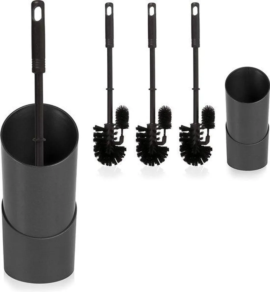 Brosse de Toilettes Noire pour Nettoyage en Profondeur et Rebords WC