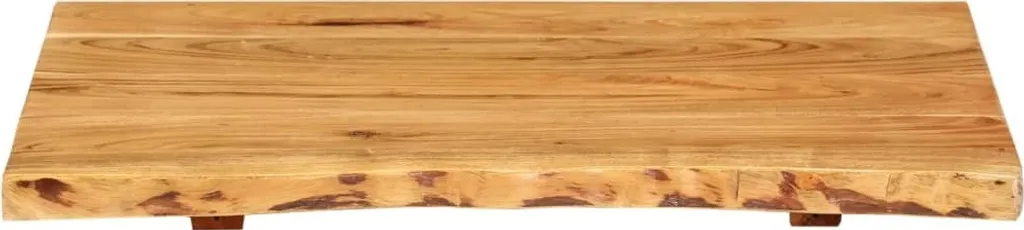 Plateau de lavabo bois acacia massif durable et résistant 58x52x2,5 cm - 2