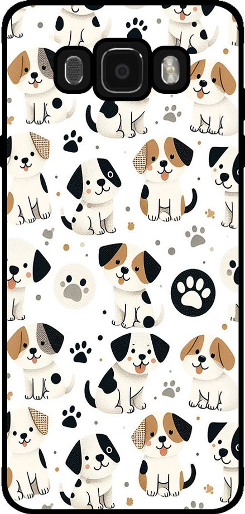 Smartphonica Handyhülle Passend für Samsung Galaxy J7 2016 mit Hundedruck - TPU zurück Abdeckung Fall Hund Design