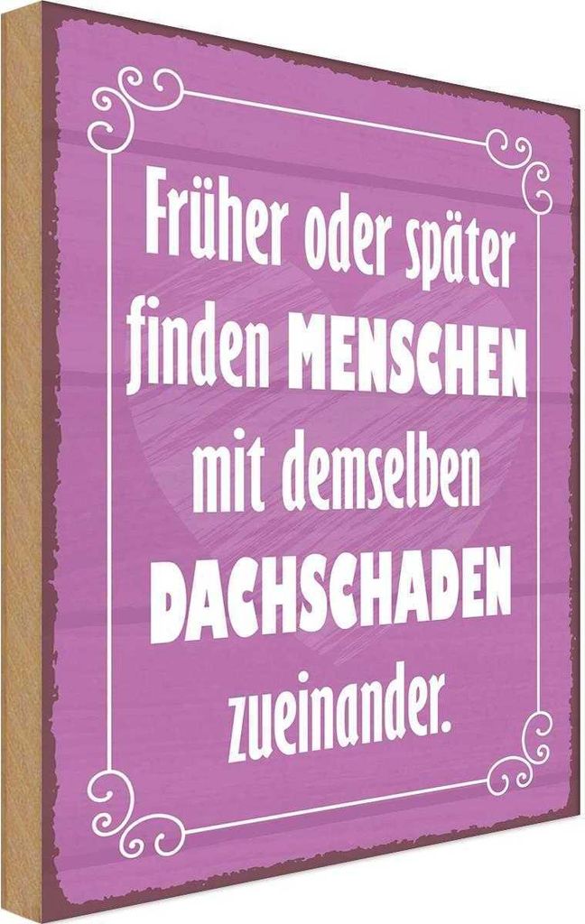 vianmo Holzschild 40x30 cm Menschen demselbe Dahschaden Dekoration