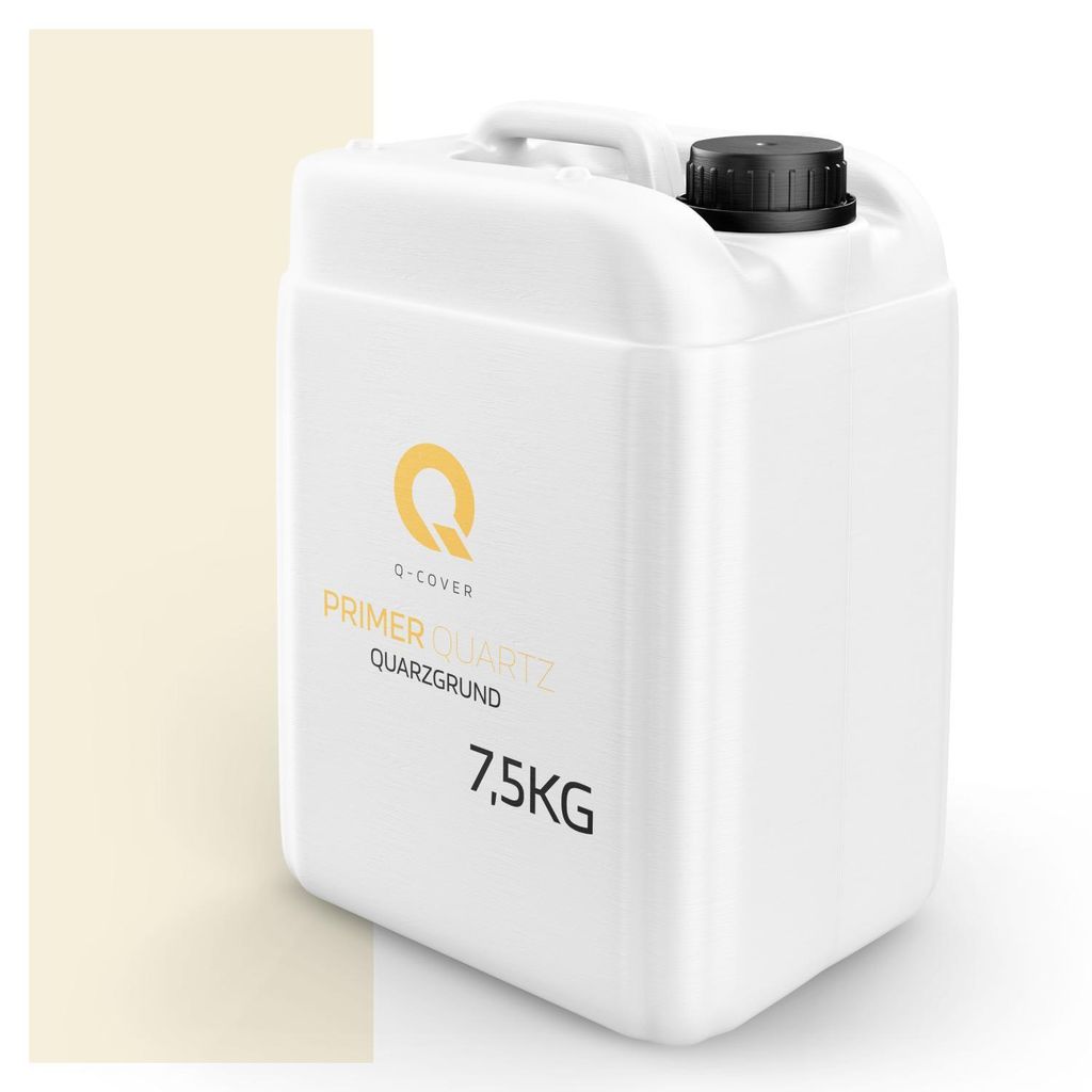 Quarzgrund für Silikonharz-Putz Weiß-beige F771 7,5 kg – Haftgrund für innen & außen, quarzhaltige Grundierung Q-COVER