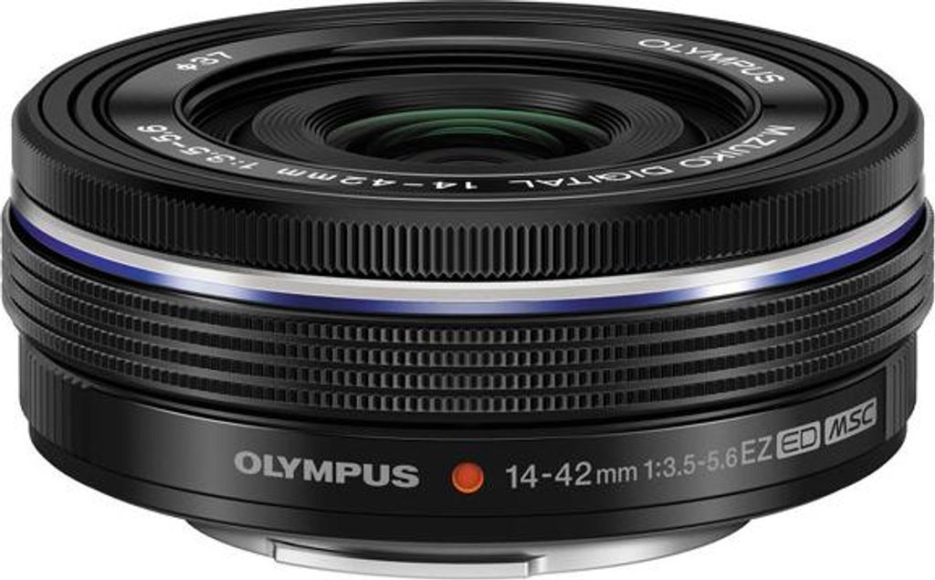 Olympus 14-42 mm / F 3,5-5,6 M.ZUIKO DIGITAL ED EZ Zoomobjektiv f?r Micro Four Thirds Systemkameras, F3,5 (W) - F5,6 (T), Autofokus, 37 mm Filterdu...
