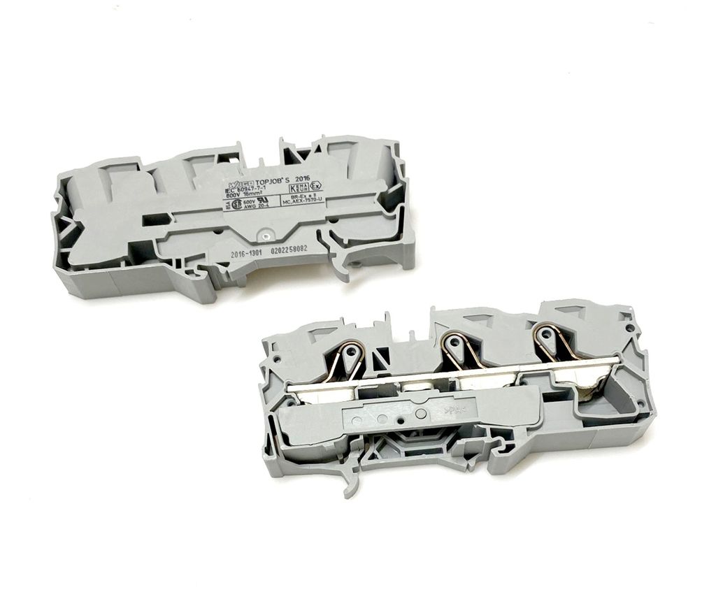 Wago 2016-1301 Grau 16qmm 3 Leiter Durchgangsklemme TOPJOBS #720018