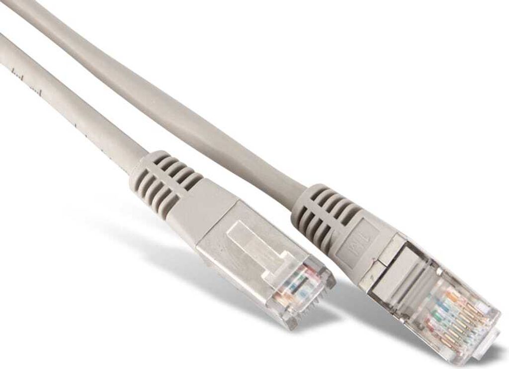 Patchkabel, Kat.5e, 100 MHz, doppelt geschirmt, 10,0 m, grau (11135144)