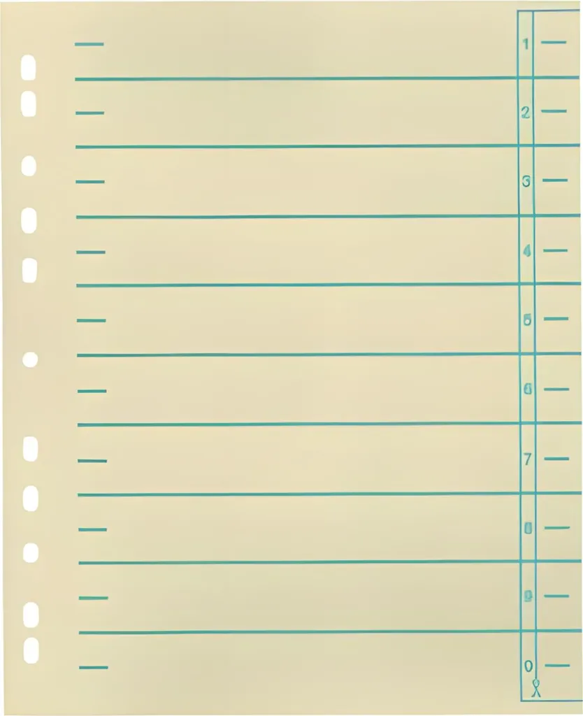 Intercalaires A4 Verts Grande Largeur pour Classement Professionnel 100u