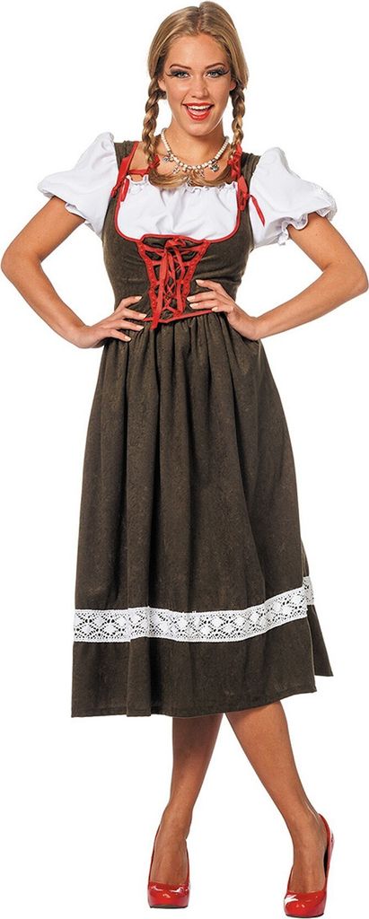 Dirndl Kleid Damen Traditionell Lang 48