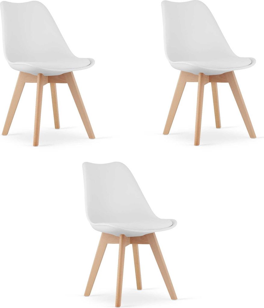 Valora MARK Stuhl Weiß 3er-Set | Trio eleganter weißer Stühle