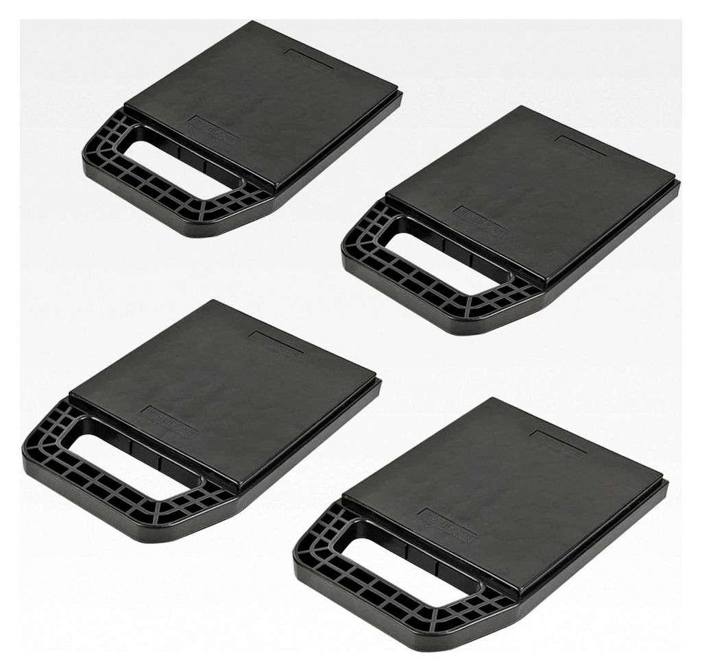 4 stapelbare Stützplatten für Ausdrehstützen von Wohnwagen und Anhängern