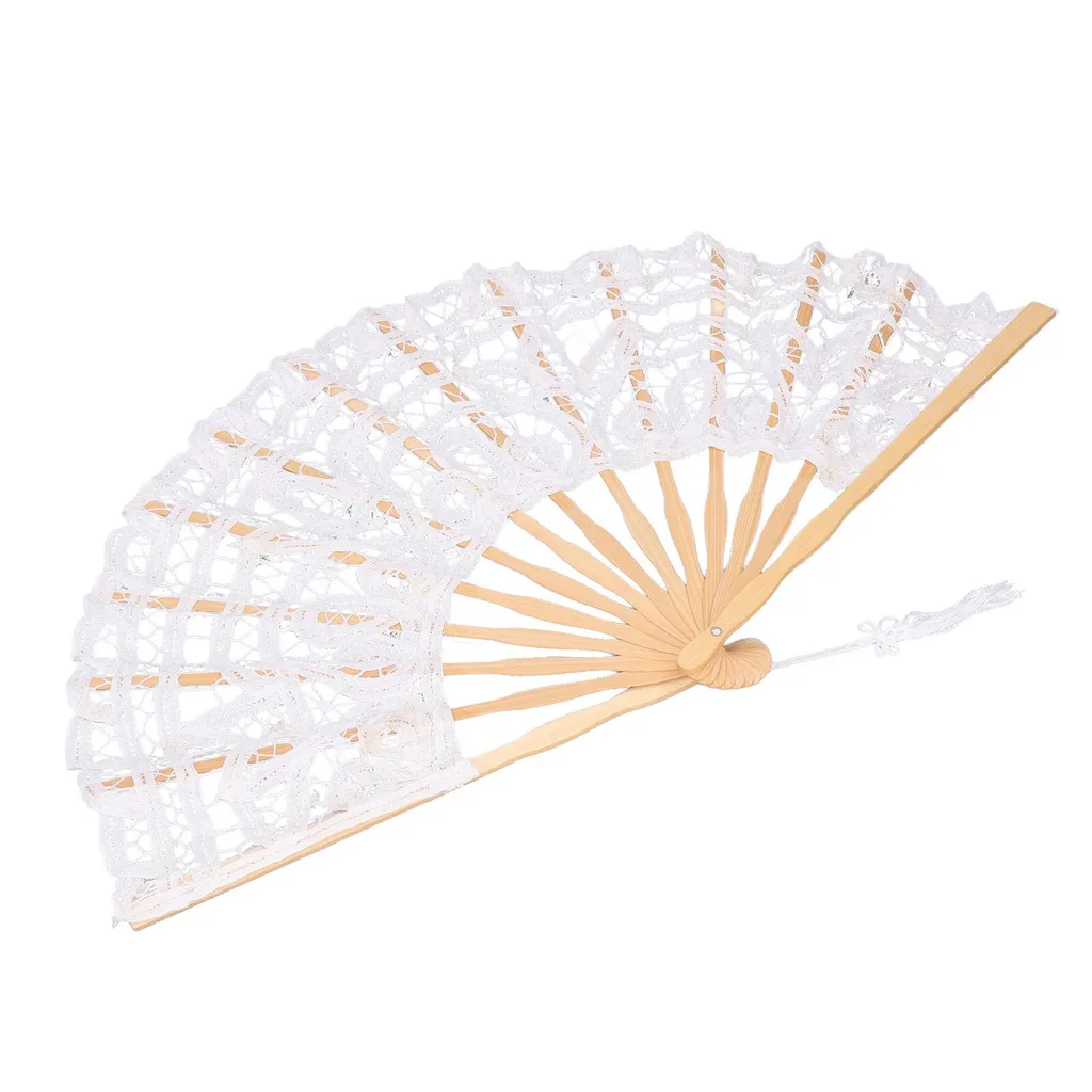 Ventaglio a Mano Retrò in Bambù e Pizzo | Eleganza d'Altri Tempi