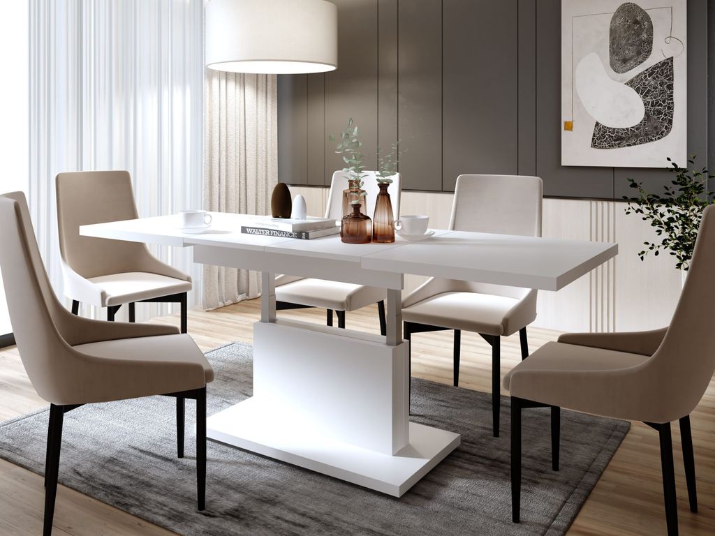 Design Couchtisch DA-888 höhenverstellbar ausziehbar Tisch Esstisch Wohnzimmertisch